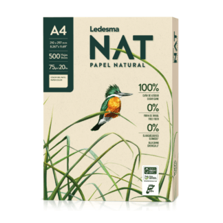 Papel Obra en resma de 500 hojas A4 Ledesma NAT (210 x 297 mm.) de 75 Grs.