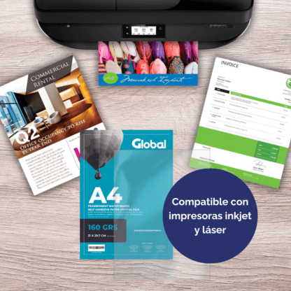 Papel Autoadhesivo A4 Transparente Film PP de 160 Grs - Imagen 7