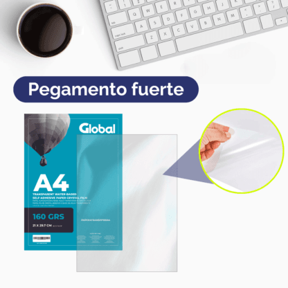 Papel Autoadhesivo A4 Transparente Film PP de 160 Grs - Imagen 8