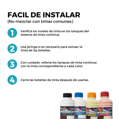 Tinta para sublimación Botella de 250ml – Precisión, calidad y cantidad - Imagen 8