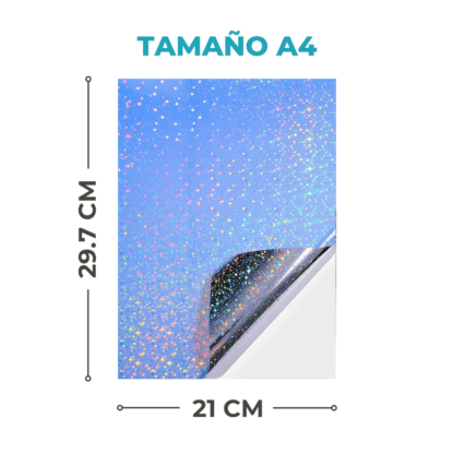 Papel Holográfico A4 Mixto Autoadhesivo de 180 Grs en resma de 18 hojas - Imagen 3