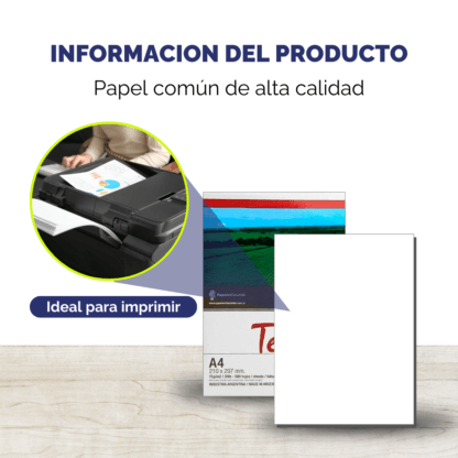 Resma Tempo 500 Hojas – Papel Premium para Impresora Inkjet | Ideal Oficina y Hogar - Imagen 2