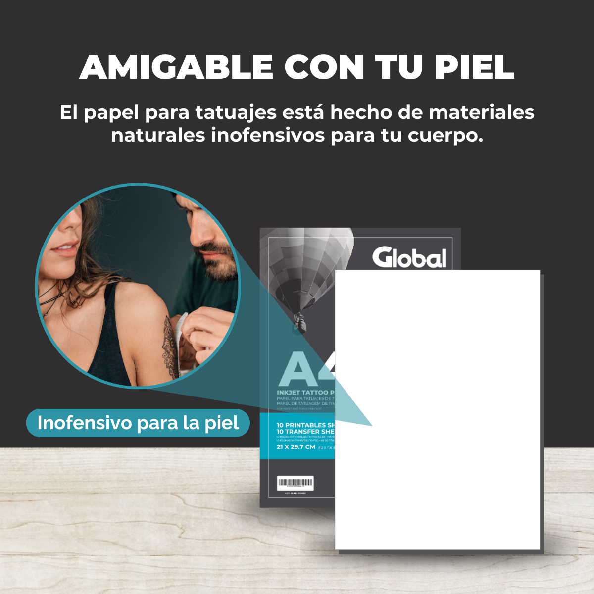 Papel Hectográfico A4 para Tatuajes en resma de 10 hojas - Imagen 4