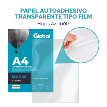 Papel Autoadhesivo A4 Transparente Film PP de 160 Grs - Imagen 6