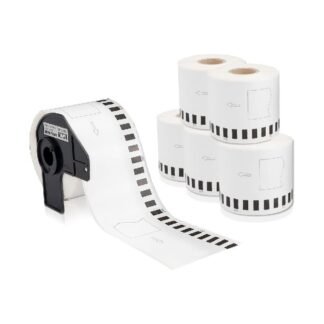 Rollo Continuo Para Impresora Brother Ql-700 Ql-720 Ql-570 con Eje