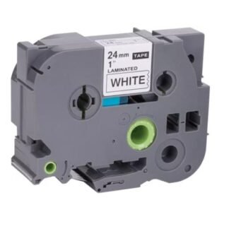 Cinta Rotuladora Compatible Brother TZE-251 Negro sobre Blanco de 24 mm x 8 mts
