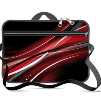 Maletin Notebook 14 A 15.6 Neoprene Bolsillo Lineas Rojas