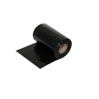 Cinta Ribbon Compatible de Cera OUT - 1 Eje de 0.5 in - 110 mm x 74 mts. Negra