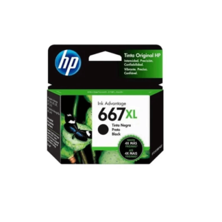 Cartucho de Tinta Original HP 667XL Negro