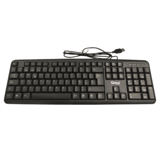 Teclado con cable USB K103 color negro 108 teclas - Global Electronics