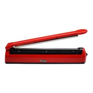Selladora y Cortadora de Bolsas con Regulador de Potencia - Ancho 40cm - Color Rojo, Global Electronics