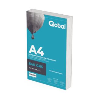 Papel Imantado Magnético Glossy en resma de 10 hojas A4 (210 x 297 mm.) de 640 Grs