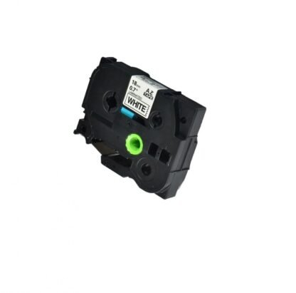 Cinta Rotuladora Compatible Brother AZ-241 Negro sobre Blanco de 18 mm x 8 mts