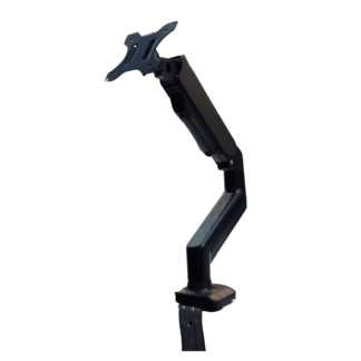 Soporte Monitor Simple Premium de Brazo Neumático Movible de 13¨ a 30¨ VESA 75x75 100x100 hasta 10kg. Color Negro Kit de Instalación y Nivelación - Global Electronics (Caja x 4)