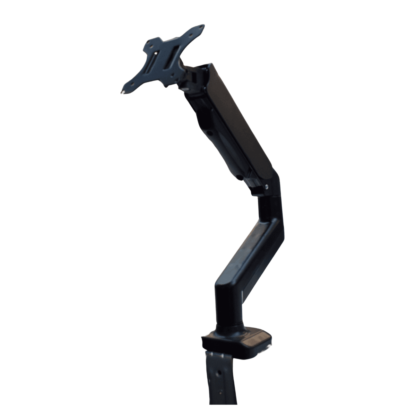 Soporte Monitor Simple Premium de Brazo Neumático Movible de 13¨ a 30¨ VESA 75x75 100x100 hasta 10kg. Color Negro Kit de Instalación y Nivelación - Global Electronics (Caja x 4)