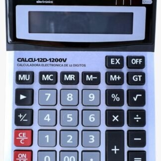 Calculadora Global 12 Digitos, Mod. 1200v Metalizada, Global Electronics