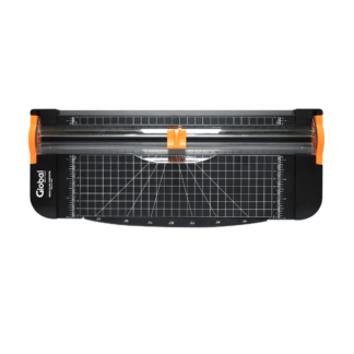 Cizalla Plástica Rotativa A4 de 310mm para Corte Recto (10 Hojas 80 Grs.) con Regla Extensible Portátil - Global Electronics (Caja x 48)