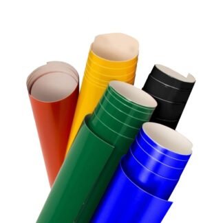 Vinilo autoadhesivo blanco para impresión de 1,27 mt de ancho glossy/pure white C2 - 80 Micrones PVC con 120grs release paper base Gris - rollo 50 mtrs en caja (Total 63,5 m2)