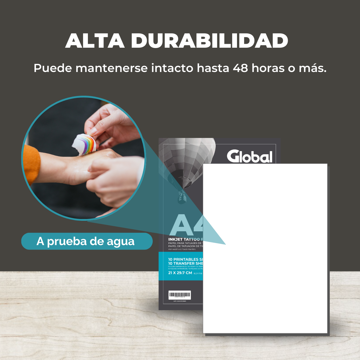 Papel Hectográfico A4 para Tatuajes en resma de 10 hojas - Imagen 6