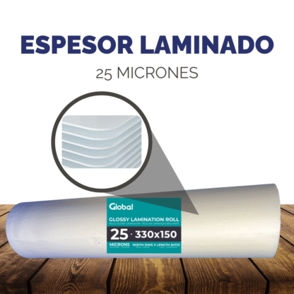 Rollo para Laminar Brillante 330mm x 150m 25 micronoes – Acabado Profesional y Resistente - Imagen 7