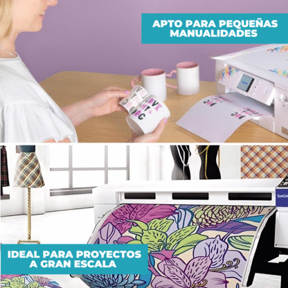 Papel Sublimación Coaated Tricapa Premium 95% Transferencia Instant Dry en rollo - Imagen 7