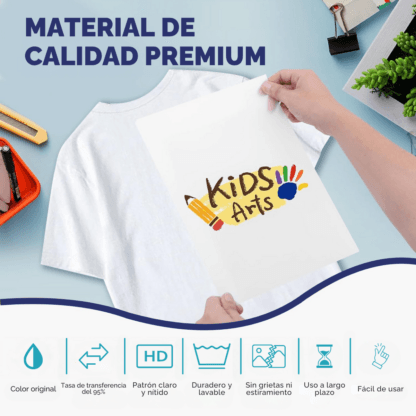 Papel Sublimación Coaated Tricapa Premium 95% Transferencia Instant Dry en rollo - Imagen 4