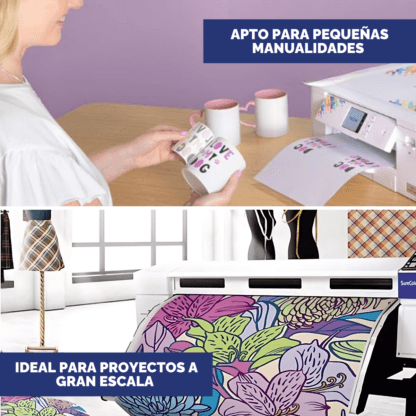 Papel Sublimación Coaated Tricapa Premium 95% Transferencia Instant Dry en rollo - Imagen 5