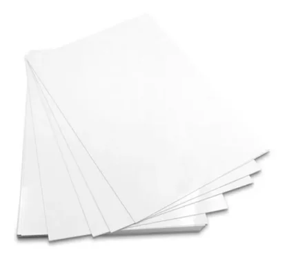 Papel Autoadhesivo Base Agua Blanco PET RC Microporoso de 120 Grs