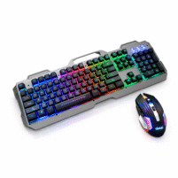 Teclado Gamer Metalico Retroiluminado Mouse 6d 3200dpi