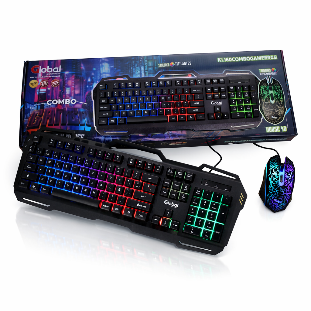 Combo Gamer Teclado y Mouse con Luces LED | Global