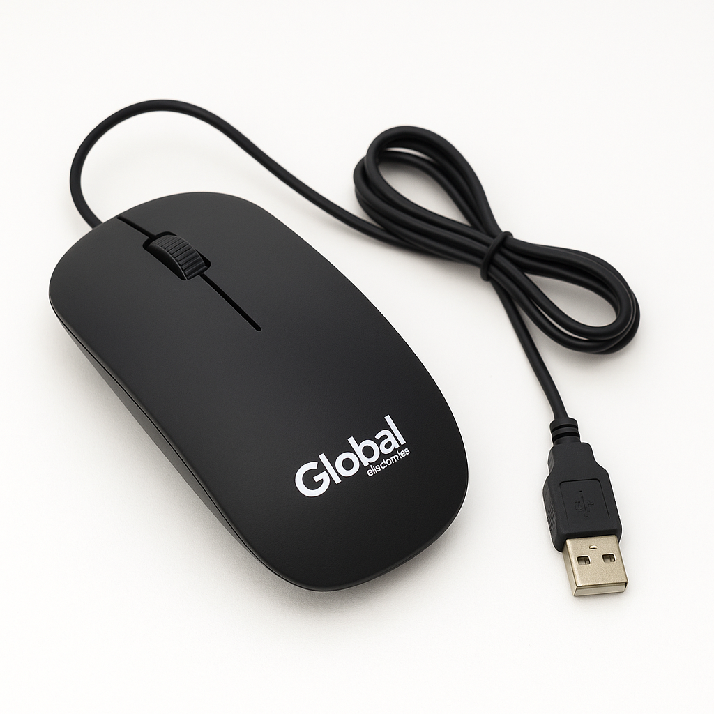 Mouse Economico Óptico Ergonómico Usb Global Scroll Caja