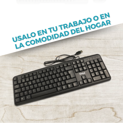 Teclado con cable USB K103 color negro 108 teclas - Español - Imagen 12