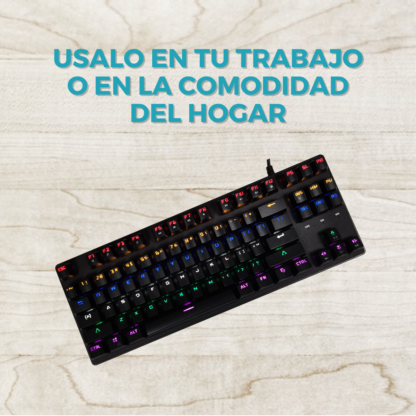 Teclado Mecanico GAMER PRO con luces led con Swicht Cherry MX Blue - Imagen 11