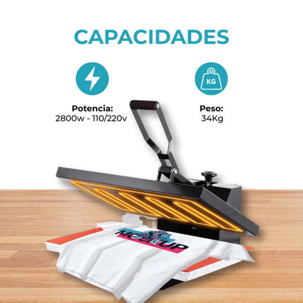 Plancha de Calor para Sublimación Plana 40x60cm - Potencia 2800w - Imagen 10