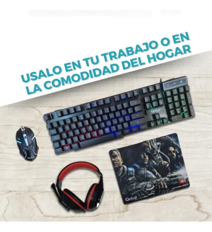 Kit Gamer Teclado, Mouse, Auricular y Mouse Pad - Imagen 11