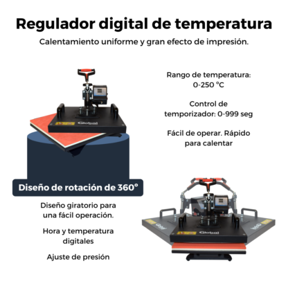 Plancha de Calor 8 en 1 Global Electronics – ¡La Estación de Sublimación Más Completa del Mercado! - Imagen 10