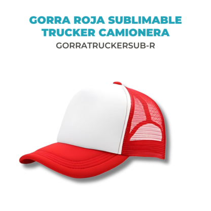 Gorra Trucker Sublimable – Camionera con Visera de Polyester | Talle Único y Regulable ¡Ideal para Personalizar! - Imagen 2
