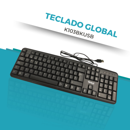 Teclado con cable USB K103 color negro 108 teclas - Español - Imagen 3