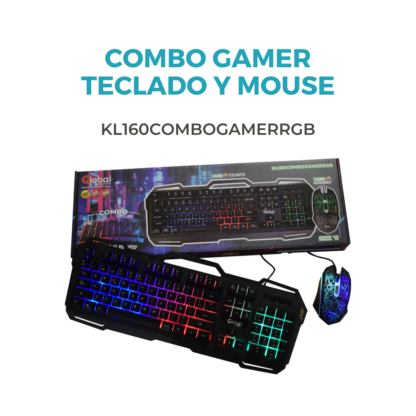 Combo Gamer Total Iluminación LED, Diseño Metálico y Porta Celular - Imagen 2