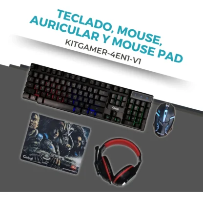 Kit Gamer Teclado, Mouse, Auricular y Mouse Pad - Imagen 3
