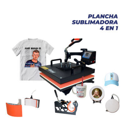 Plancha 4 en 1 Global Electronics – Sublimá Remeras, Tazas, Gorras y Más - Imagen 2