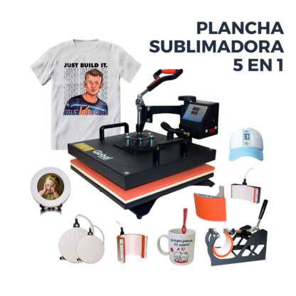 Plancha de Calor 5 en 1 Global Electronics – Sublimá Todo en un Solo Equipo Profesional - Imagen 2
