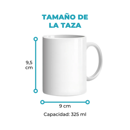 Taza Sublimable de Ceramica Recta con Asa Blanca Glossy de 11Oz 330cm3 - Imagen 4