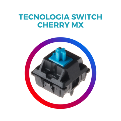 Teclado Mecanico GAMER PRO con luces led con Swicht Cherry MX Blue - Imagen 4