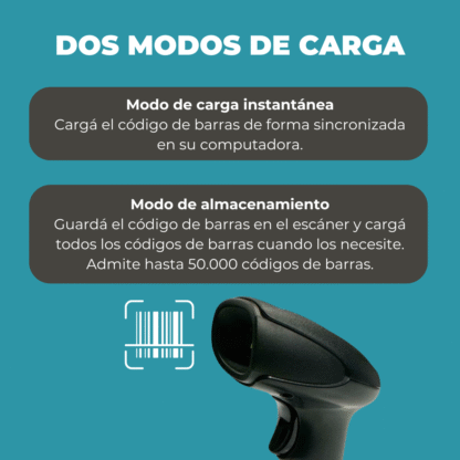 Pistola Lectora 2D Inalámbrica – Escaneá Códigos QR en un Instante - Imagen 3