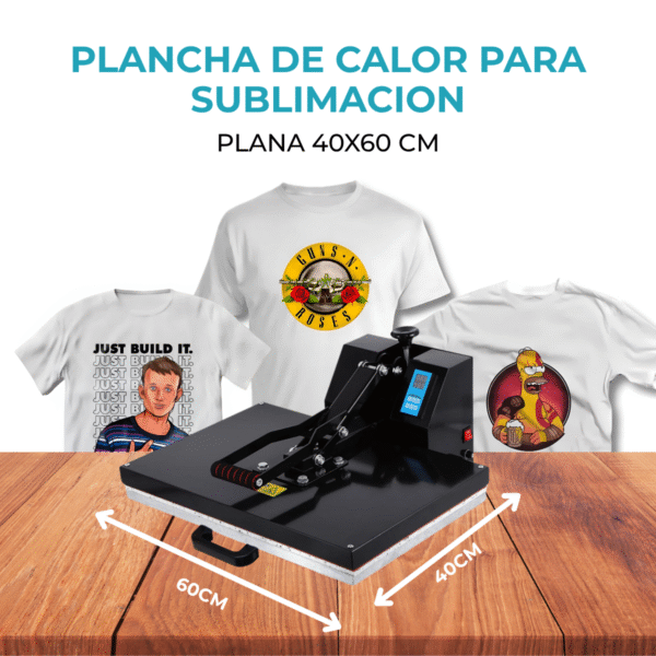 Plancha de Calor para Sublimación Plana 40x60cm - Potencia 2800w - Imagen 3