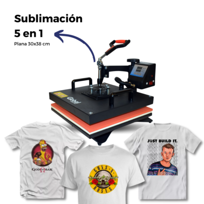 Plancha de Calor 5 en 1 Global Electronics – Sublimá Todo en un Solo Equipo Profesional - Imagen 3