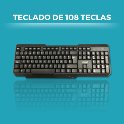 Combo Teclado y Mouse Inalámbrico a Pilas KMG20 - Imagen 4