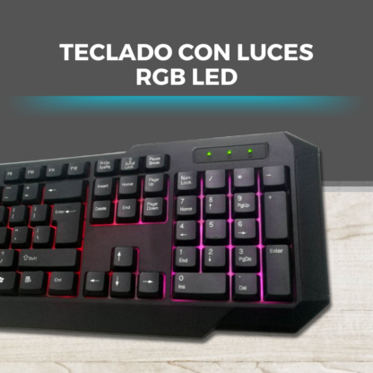 Combo Teclado + Mouse Gamer Luz Led Usb Retroiluminado KL102 - Imagen 5