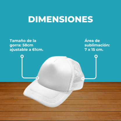Gorra Trucker Sublimable – Camionera con Visera de Polyester | Talle Único y Regulable ¡Ideal para Personalizar! - Imagen 4